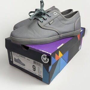 DVS Rico CT Cadence Canvas Skate Shoes Men's 9 Grey Canvas Skateboard Sneakers